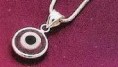 COLGANTE DE LA SUERTE OJO TURCO DE PLATA 